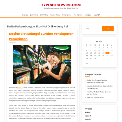 A detailed screenshot showcasing the homepage of TypesOfService.com, highlighting its main features and design elements.