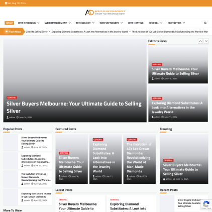 A detailed screenshot showcasing the homepage of african-development.com, highlighting its main features and design elements.