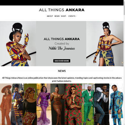 A detailed screenshot showcasing the homepage of allthingsankara.com, highlighting its main features and design elements.