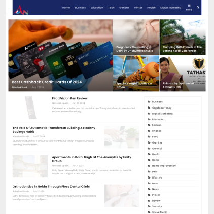 A detailed screenshot showcasing the homepage of asianewsonly.com, highlighting its main features and design elements.