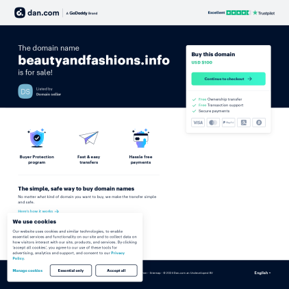 A detailed screenshot showcasing the homepage of beautyandfashions.info, highlighting its main features and design elements.