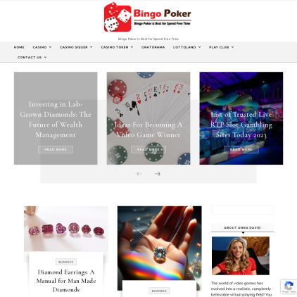 A detailed screenshot showcasing the homepage of bingopoker.co.uk, highlighting its main features and design elements.