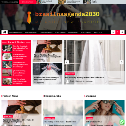 A detailed screenshot showcasing the homepage of brasilnaagenda2030.org, highlighting its main features and design elements.