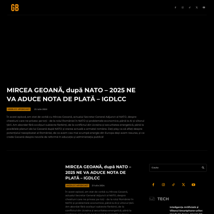 A detailed screenshot showcasing the homepage of buhnici.ro, highlighting its main features and design elements.