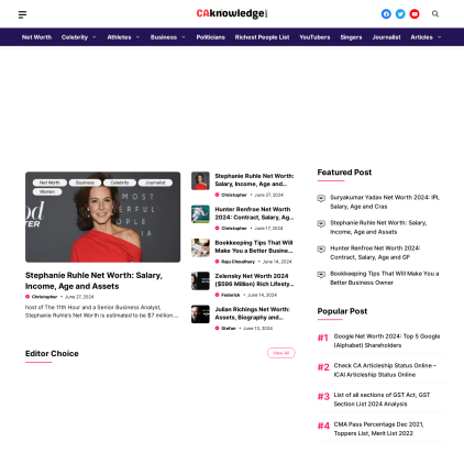 A detailed screenshot showcasing the homepage of caknowledge.com, highlighting its main features and design elements.