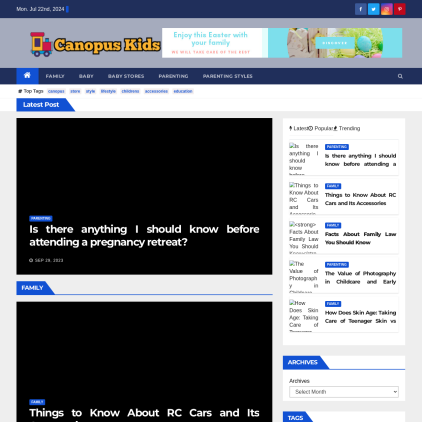 A detailed screenshot showcasing the homepage of canopus-uk.com, highlighting its main features and design elements.