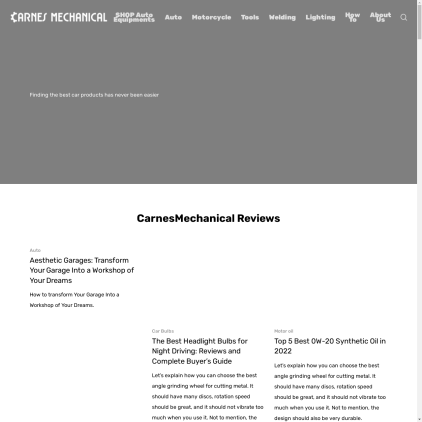 A detailed screenshot showcasing the homepage of carnesmechanical.com, highlighting its main features and design elements.