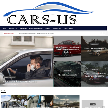 A detailed screenshot showcasing the homepage of cars-ua.com, highlighting its main features and design elements.