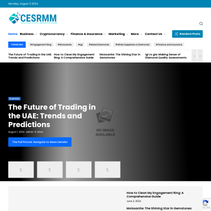 A detailed screenshot showcasing the homepage of cesrmm.org, highlighting its main features and design elements.