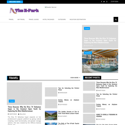 A detailed screenshot showcasing the homepage of chungcu-thekpark.com, highlighting its main features and design elements.