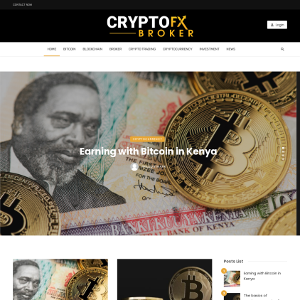 A detailed screenshot showcasing the homepage of cryptofxbroker.com, highlighting its main features and design elements.