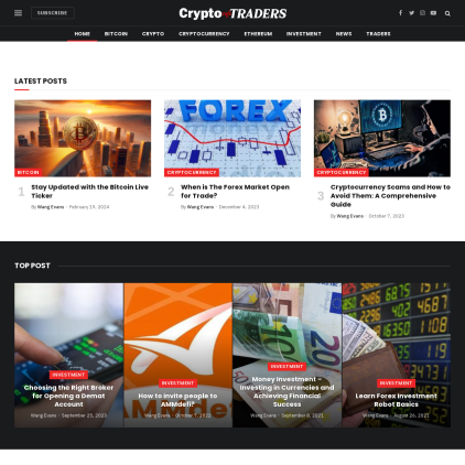 A detailed screenshot showcasing the homepage of cryptosafe-traders.com, highlighting its main features and design elements.