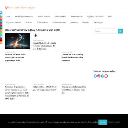 A detailed screenshot showcasing the homepage of cryptoshitcompra.com, highlighting its main features and design elements.