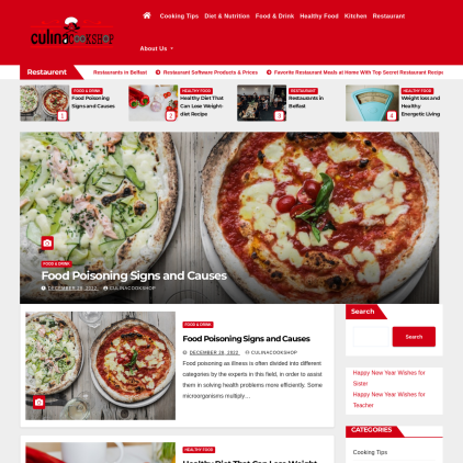 A detailed screenshot showcasing the homepage of culinacookshop.co.uk, highlighting its main features and design elements.