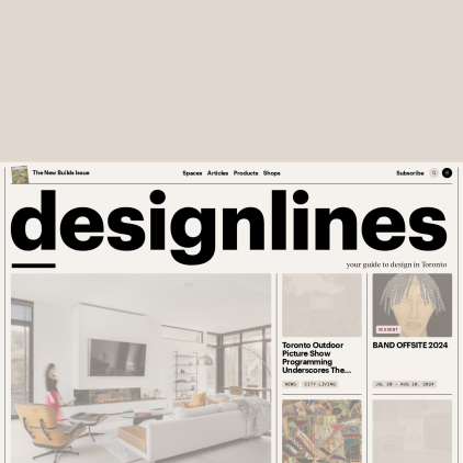 A detailed screenshot showcasing the homepage of designlinesmagazine.com, highlighting its main features and design elements.