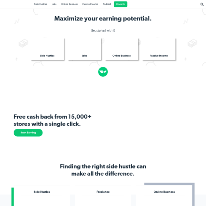 A detailed screenshot showcasing the homepage of dollarsprout.com, highlighting its main features and design elements.