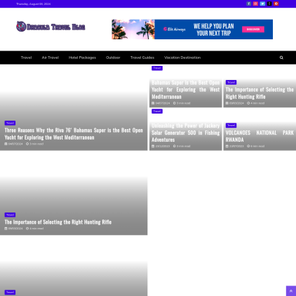 A detailed screenshot showcasing the homepage of drakulablog.com, highlighting its main features and design elements.