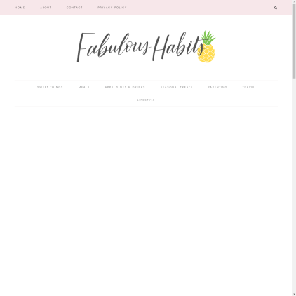 A detailed screenshot showcasing the homepage of fabuloushabits.com, highlighting its main features and design elements.