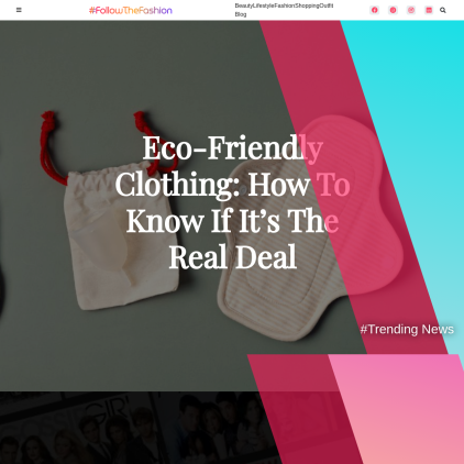 A detailed screenshot showcasing the homepage of followthefashion.org, highlighting its main features and design elements.