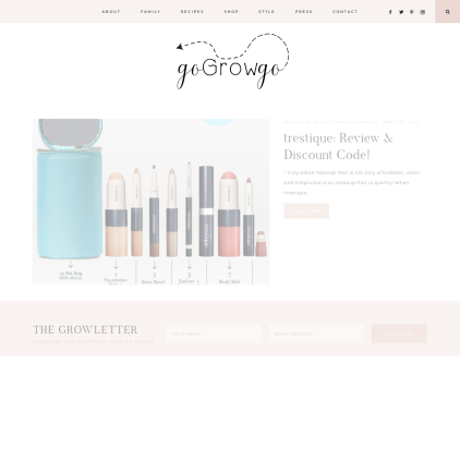 A detailed screenshot showcasing the homepage of gogrowgo.com, highlighting its main features and design elements.