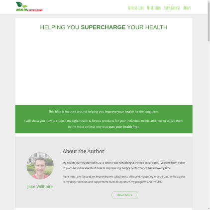 A detailed screenshot showcasing the homepage of healthlisted.com, highlighting its main features and design elements.