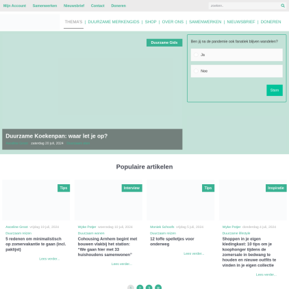 A detailed screenshot showcasing the homepage of hetkanwel.nl, highlighting its main features and design elements.