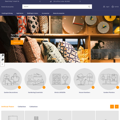 A detailed screenshot showcasing the homepage of homeaccessoriestips.com, highlighting its main features and design elements.