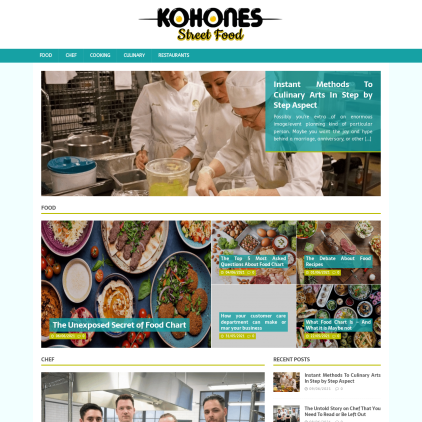 A detailed screenshot showcasing the homepage of kohones.net, highlighting its main features and design elements.