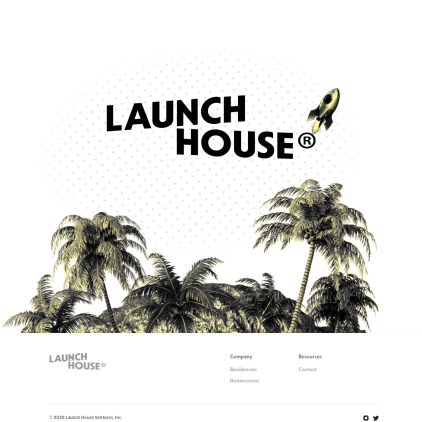 A detailed screenshot showcasing the homepage of launchhouse.com, highlighting its main features and design elements.