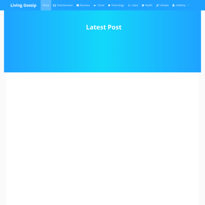 A detailed screenshot showcasing the homepage of livinggossip.com, highlighting its main features and design elements.