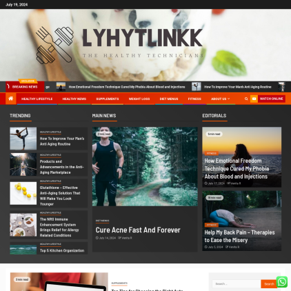 A detailed screenshot showcasing the homepage of lyhytlinkki.net, highlighting its main features and design elements.