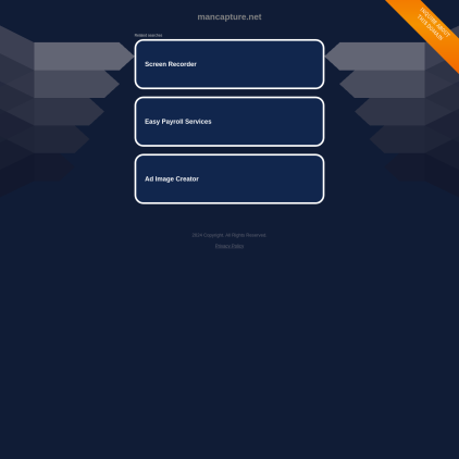 A detailed screenshot showcasing the homepage of mancapture.net, highlighting its main features and design elements.