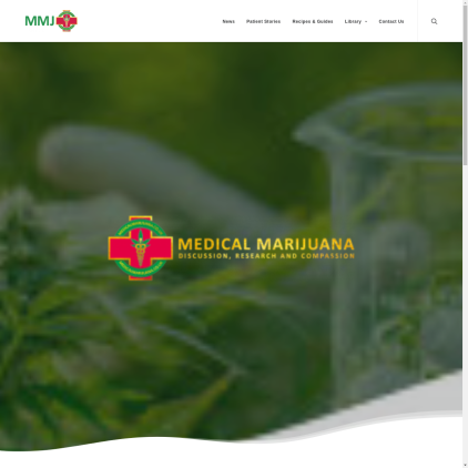 A detailed screenshot showcasing the homepage of medicalmarijuana.co.uk, highlighting its main features and design elements.