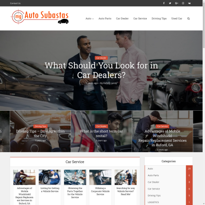 A detailed screenshot showcasing the homepage of mgautosubastas.com, highlighting its main features and design elements.