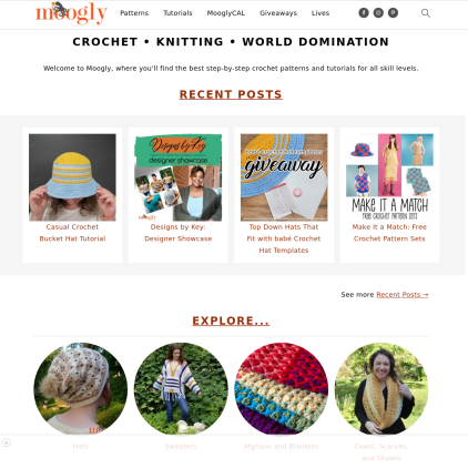 A detailed screenshot showcasing the homepage of mooglyblog.com, highlighting its main features and design elements.