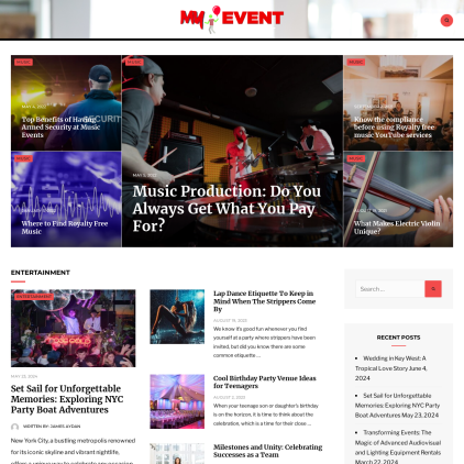 A detailed screenshot showcasing the homepage of myeventmarket.com, highlighting its main features and design elements.