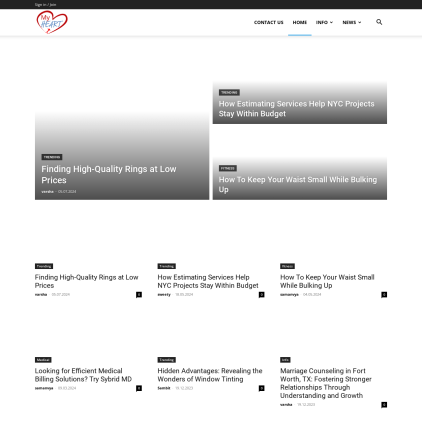 A detailed screenshot showcasing the homepage of myheartmychoice.org, highlighting its main features and design elements.