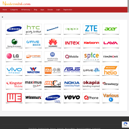 A detailed screenshot showcasing the homepage of needrombd.com, highlighting its main features and design elements.