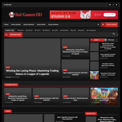 A detailed screenshot showcasing the homepage of priya-rai-hd.com, highlighting its main features and design elements.