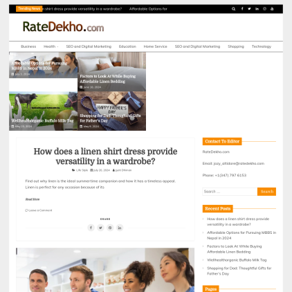 A detailed screenshot showcasing the homepage of ratedekho.com, highlighting its main features and design elements.