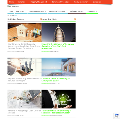 A detailed screenshot showcasing the homepage of realestateomni.com, highlighting its main features and design elements.