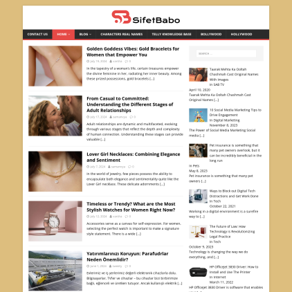 A detailed screenshot showcasing the homepage of sifetbabo.com, highlighting its main features and design elements.