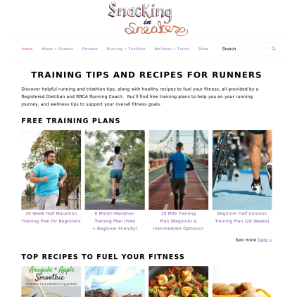 A detailed screenshot showcasing the homepage of snackinginsneakers.com, highlighting its main features and design elements.