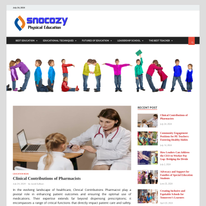 A detailed screenshot showcasing the homepage of snocozy.com, highlighting its main features and design elements.