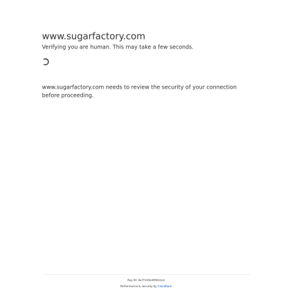 A detailed screenshot showcasing the homepage of sugarfactory.com, highlighting its main features and design elements.