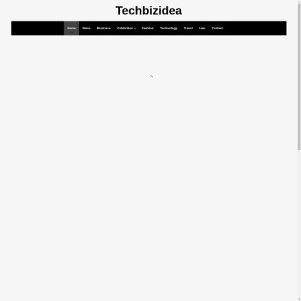 A detailed screenshot showcasing the homepage of techbizidea.com, highlighting its main features and design elements.