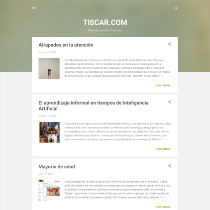 A detailed screenshot showcasing the homepage of tiscar.com, highlighting its main features and design elements.