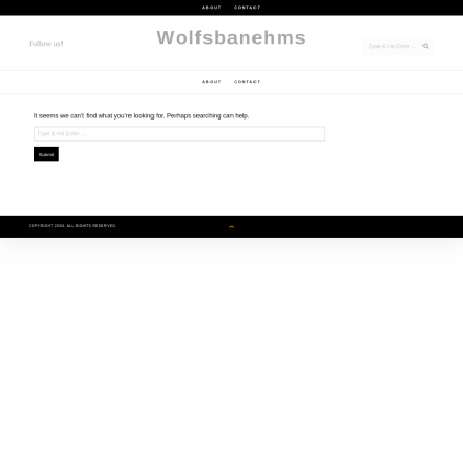 A detailed screenshot showcasing the homepage of wolfsbanehms.com, highlighting its main features and design elements.