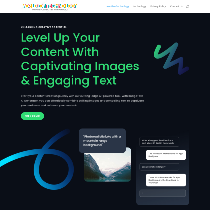 A detailed screenshot showcasing the homepage of worldzoftechnology.com, highlighting its main features and design elements.