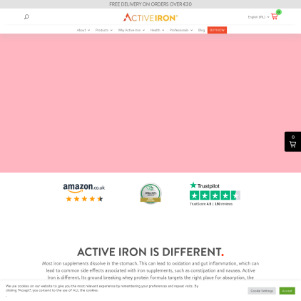 A detailed screenshot showcasing the homepage of www.activeiron.com, highlighting its main features and design elements.